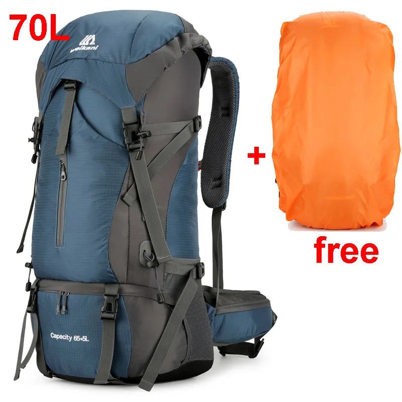 Norvo | Alpivento 70L tursekk | Vanntett campingsekk med regntrekk | Stor utendørs ryggsekk for fotturer, klatring og reise  Merkenavn: