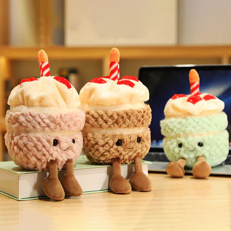 Norvo | Festlig Cupcake Plush med Stearinlys – Myk Plush Leketøy for Barn & Voksne