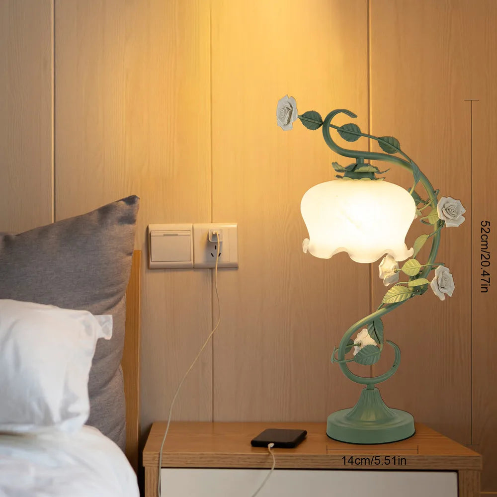 Norvo | Kunstnerisk Naturtema-Blomster Skrivebordslampe