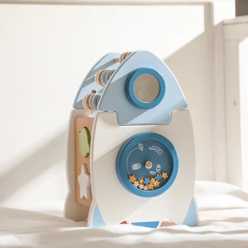 Norvo | EcoToys SpaceBlocks | Utdanning og Moro - Tre Rakettblokker Sett