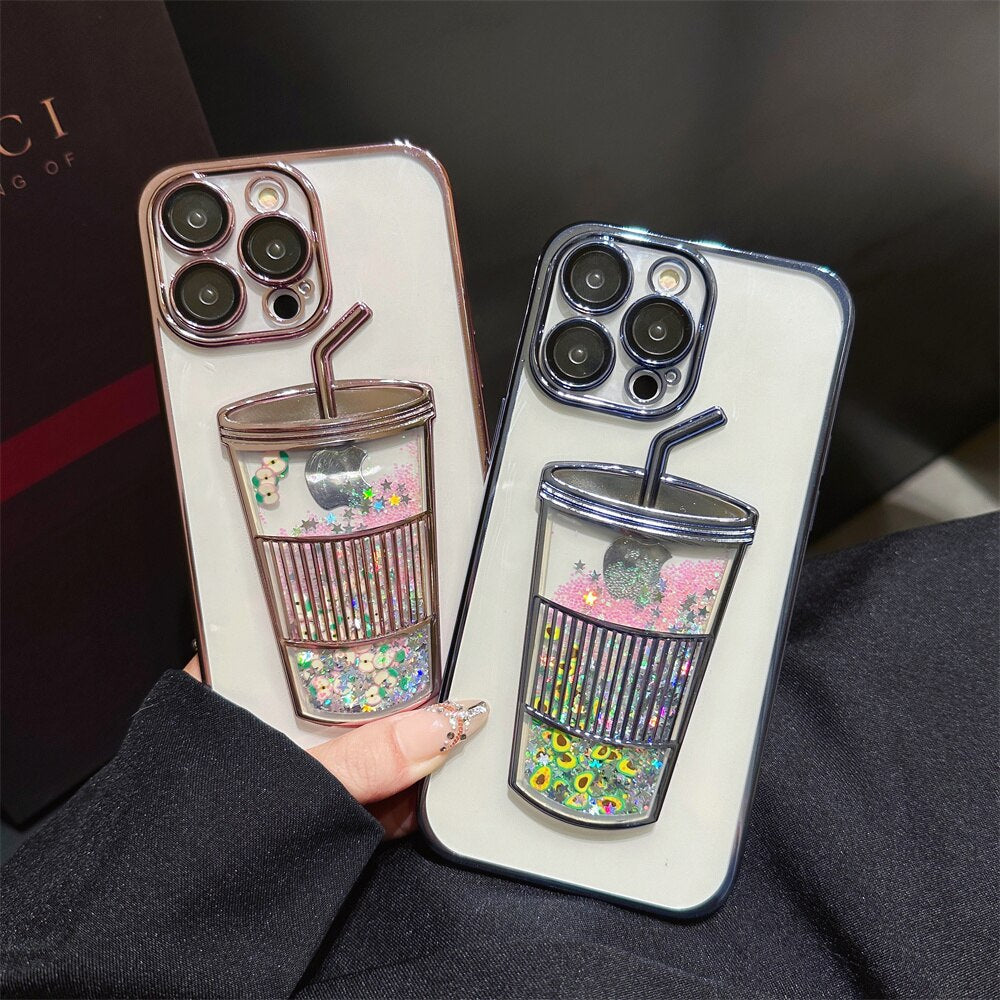 Norvo | Glitter Star Drink Cup iPhone Cover