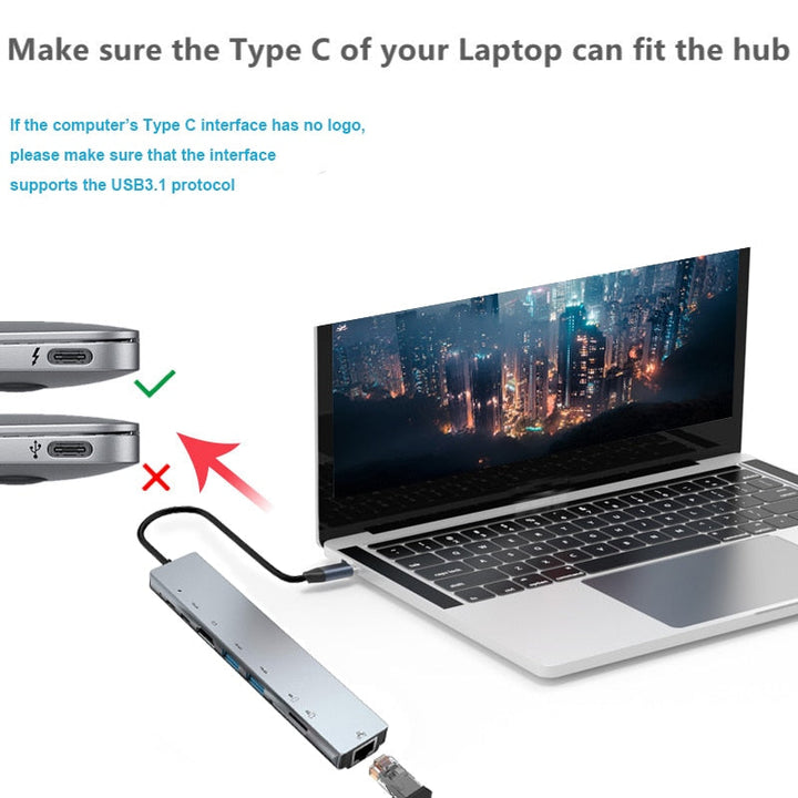 Norvo | Thunderbolt 3 USB-C Hub med HDMI, PD, SD/TF for MacBook Air M1 og iPad Pro