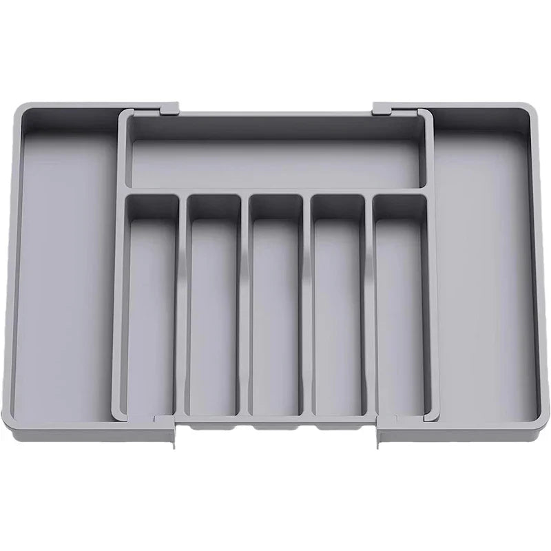 Norvo | Modulora Bestikkskuffinnsats | Utvidbar Bestikkorganisator | Justerbart Lagringssystem laget av PP | 38×35 cm