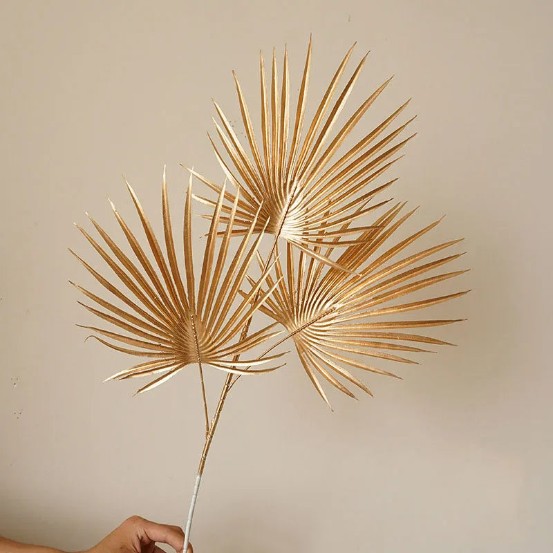 Norvo | Dekorativ blomst Gullserie | Palmblad, Ginkgo & Eukalyptus | Kunstig blomst 67–84 cm | Bryllup & Jul