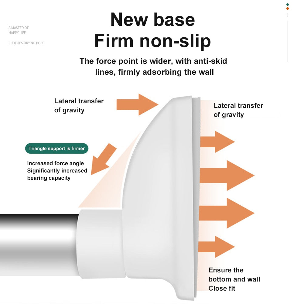 Norvo | Plassbesparende Justerbar Teleskopisk Kleshengerstang