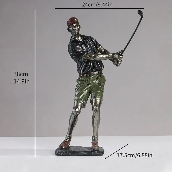 Norvo Statuer Skulptur, Kreativ Golfer Figuriner Hjem Dekor, Spiller Kunstfigur Skrivebords Dekorasjoner, Samleobjekt Gave Håndverk, De