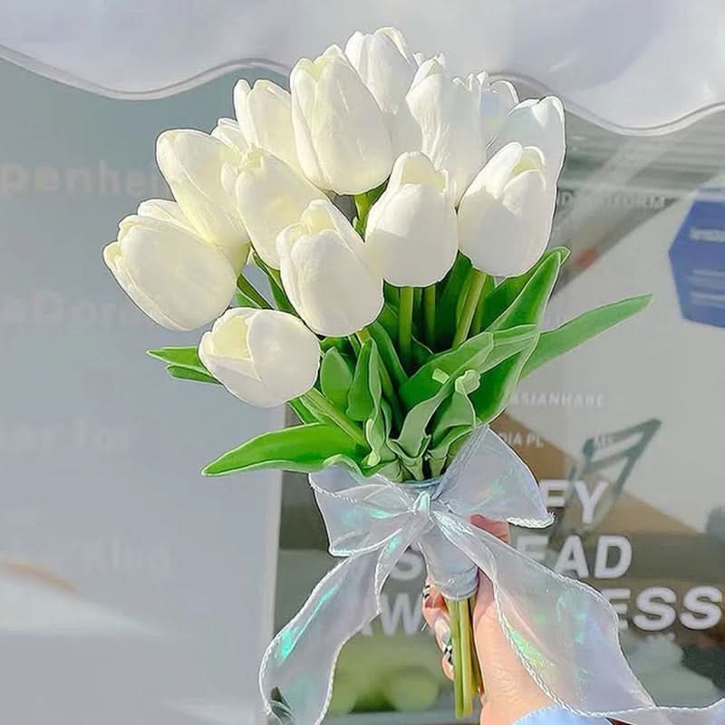 Norvo | Kunstig Tulipanbukett med Realistiske Livaktige Blomster
