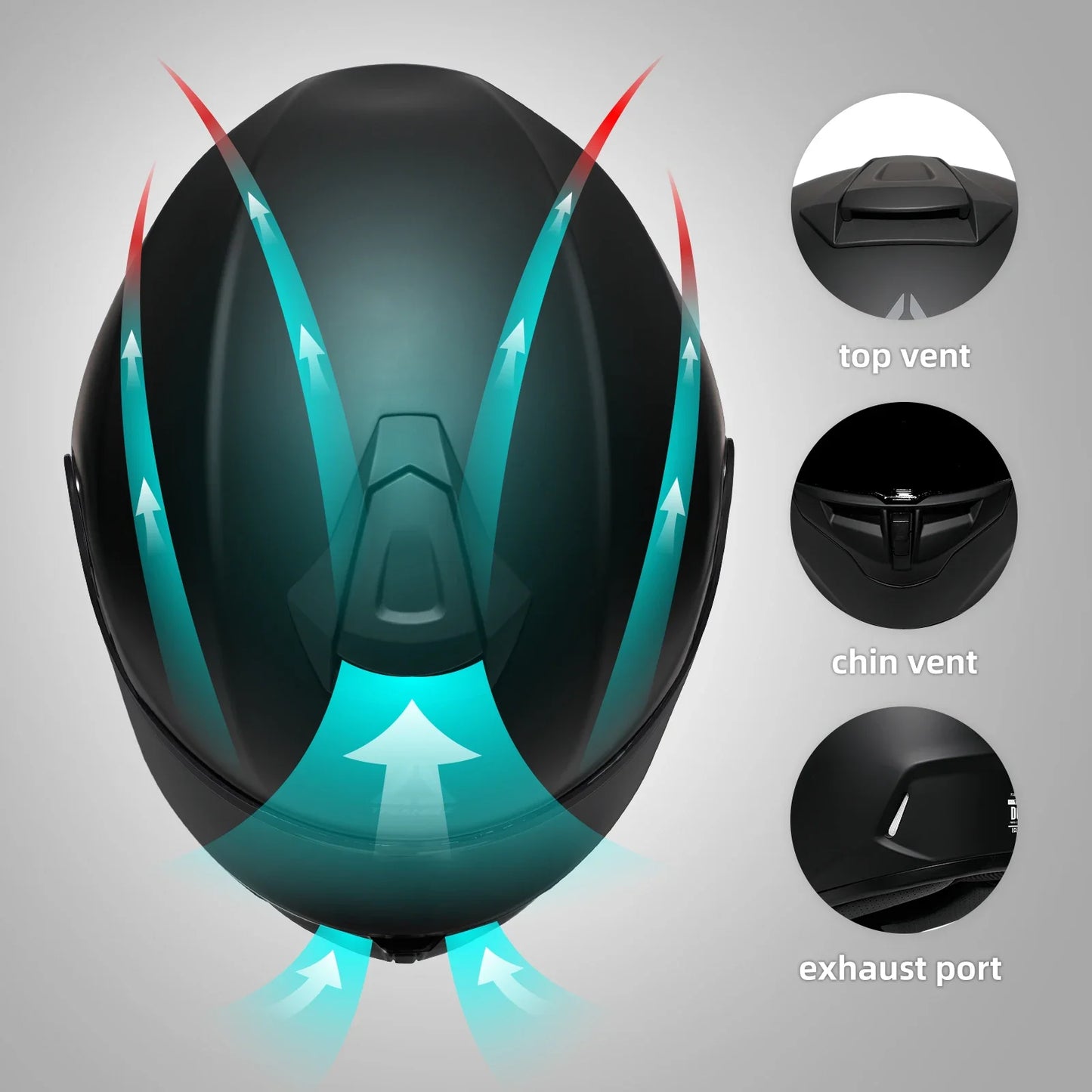 Norvo | Moderne Full Face Hjelm med Klar Visir