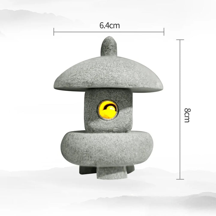 Norvo | Mini-Pagoda ZenStone | Sandstein Dekorasjon | For Hage, Bonsai & Zen Oaser | Håndlaget