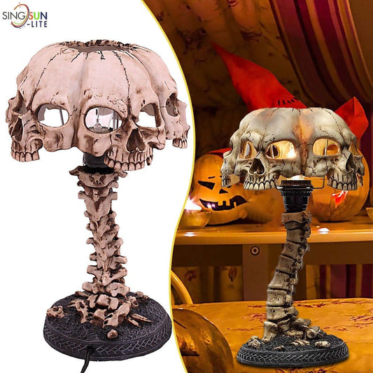Norvo Luminøse Hodeskalle Nattlys Kreativ Harz Hodeskalle Bordlampe Hjem Kontor Dekor Desktop Ornament Norvo Fest Dekor