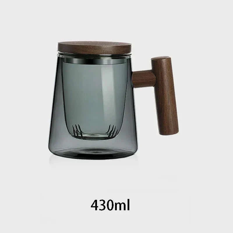 Norvo | Ultramoderne Glass Te kopp med Filter og Lokk