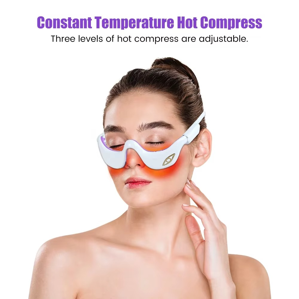 Norvo | Under Eye Rødlys Terapi Massasjebriller Mikrostrøm Øyerenhet for Mørke Ringer og Hevelse