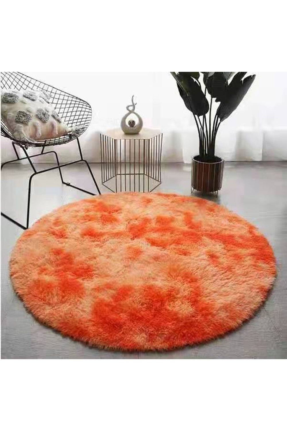 Myk Fluffy Rund Teppe