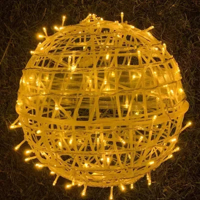 LED Rattan Ball String Lights – Dekorativ utendørs belysning for hager og fester | Norvo