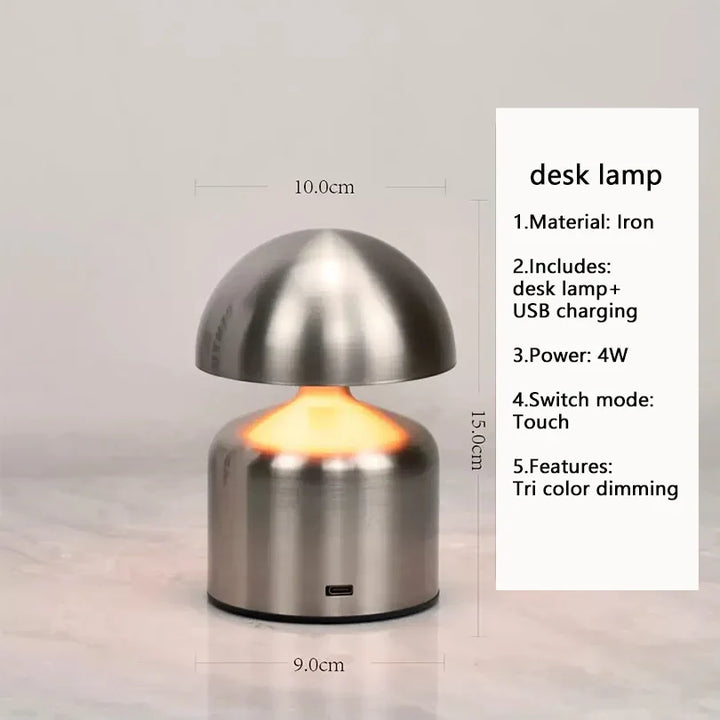 Norvo | LumoVerde LED bordlampe | Oppladbar | 3 fargetemperaturer & berøringsdimmer | 4W | 5V
