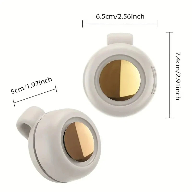 Norvo | CLIPBREEZE Mini-vifte uten rotorblader | Stille og bærbar | Med klips, 360° roterbar | USB-C oppladbar | For barn, reise og hverdagsbruk