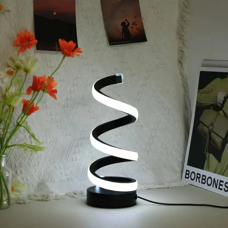 Norvo | Spiral LED Bordlampe – Moderne Justerbart Lys