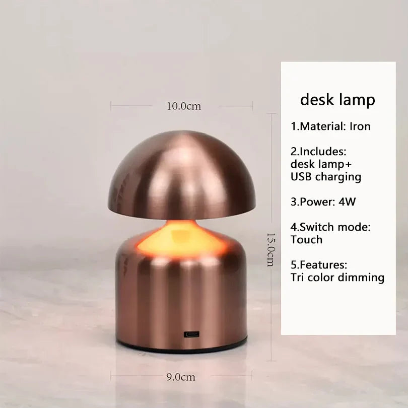Norvo | LumoVerde LED bordlampe | Oppladbar | 3 fargetemperaturer & berøringsdimmer | 4W | 5V