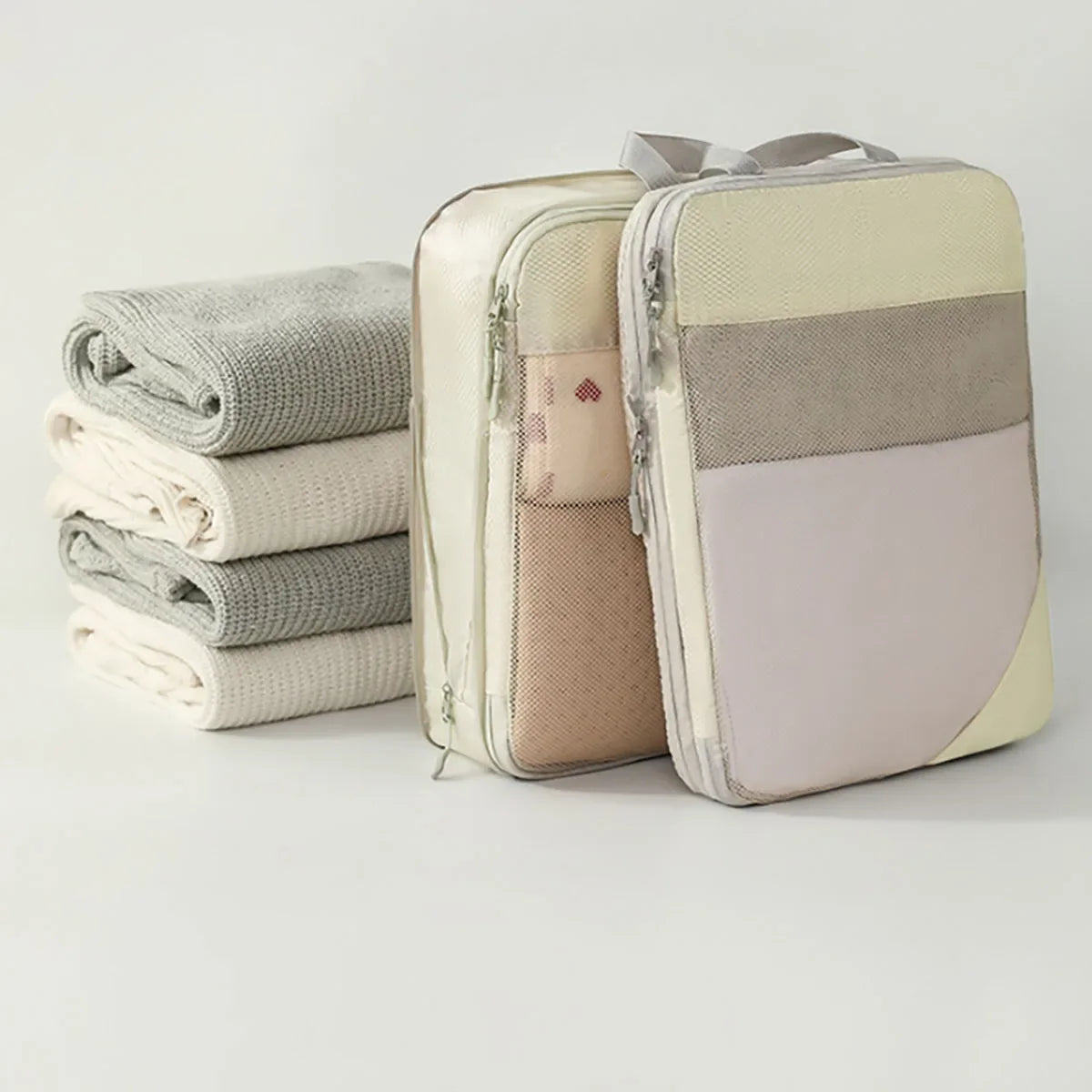 Norvo | PackNest Kompresjons Organizer Set | 5-delt | Plassbesparende & Vannavvisende | Ideell for reise & hverdagsbruk