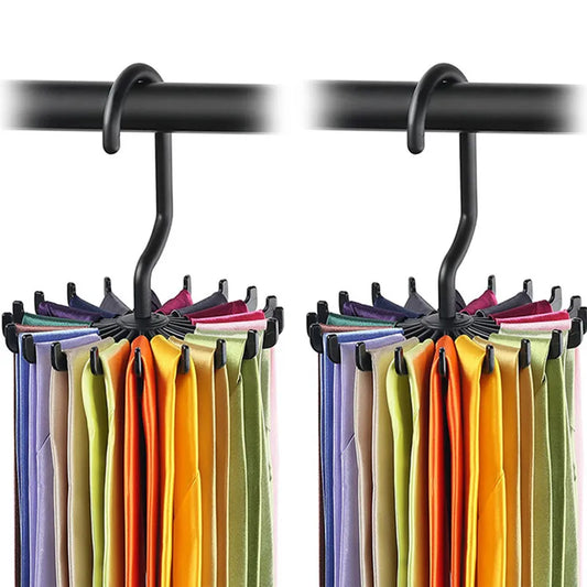 Norvo | Dreihookholderregal - Plassbesparende slips, belte og skjerf oppheng for garderobeorganisering