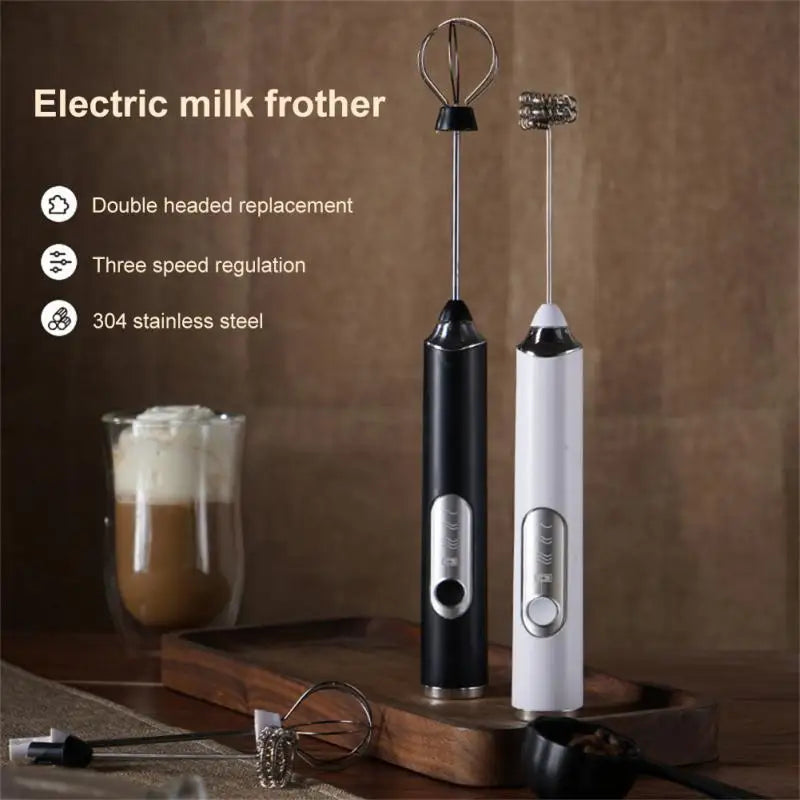 Norvo | CREMIX Elektrisk Melkeskummer & Mixer | 3 Hastigheter | Dobbel Vedlegg Laget av Rustfritt Stål | USB Lading