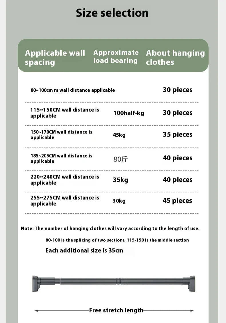 Norvo | Borrfri teleskopisk opphengsstang