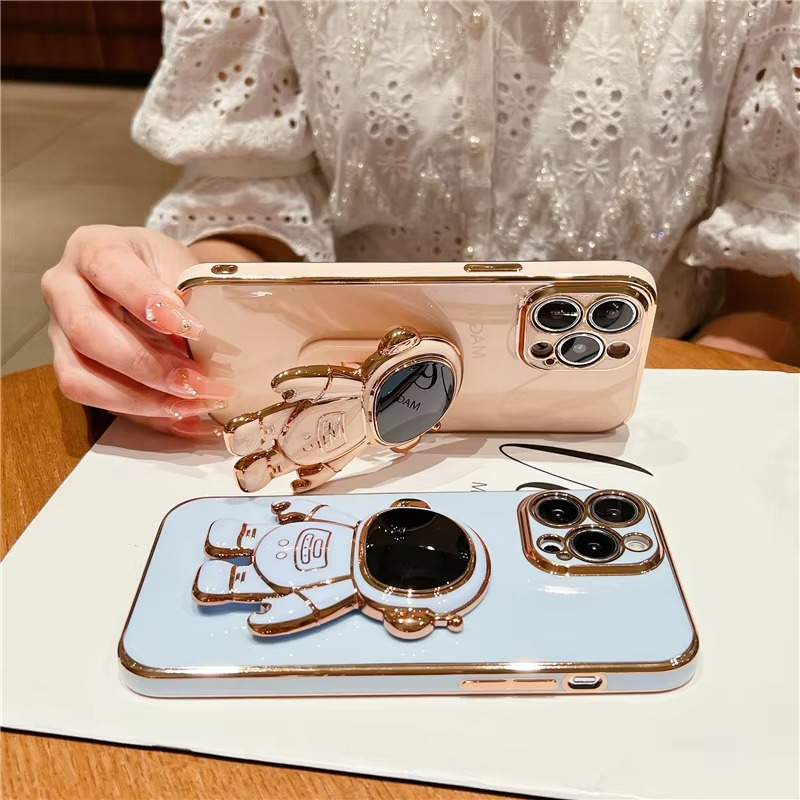 Norvo | Astronaut Kickstand Myk Etui for Ulike iPhone Modeller