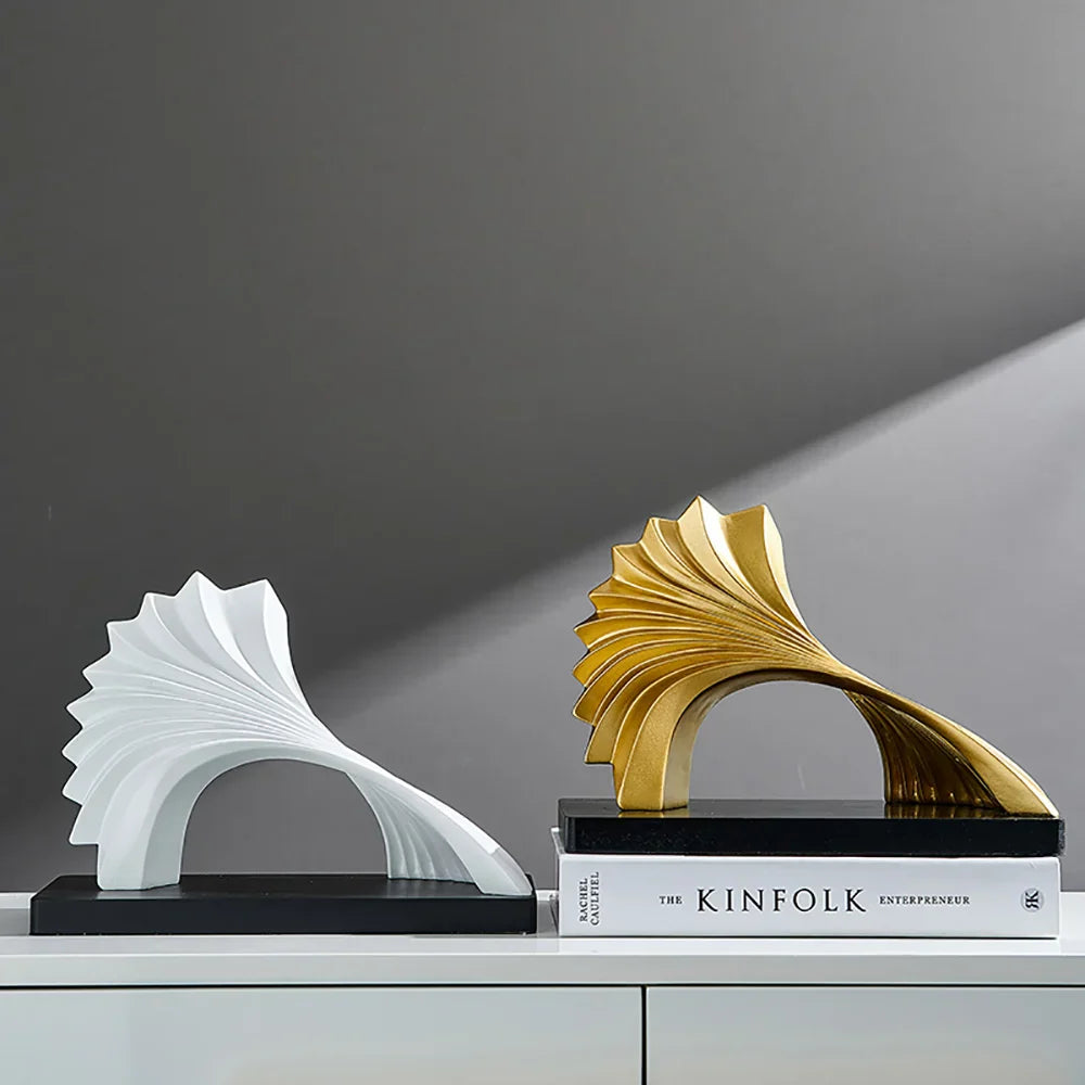 Norvo Decor Abstrakt Skulptur Har Kunst Gullstatue Stue Norvo Dekorasjon Kontor Skrivebords Tilbehør Håndverk Ornamenter