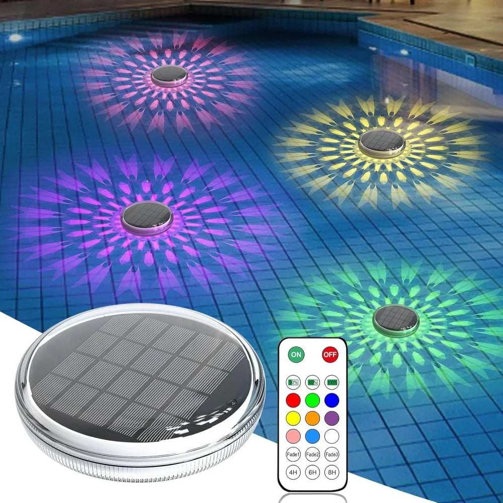 Norvo | Solar-Poollight LumiFloat RGB | Flytende LED Lys med Farge Endring | IPX7 Vanntett | For Basseng, Boblebad & Fest