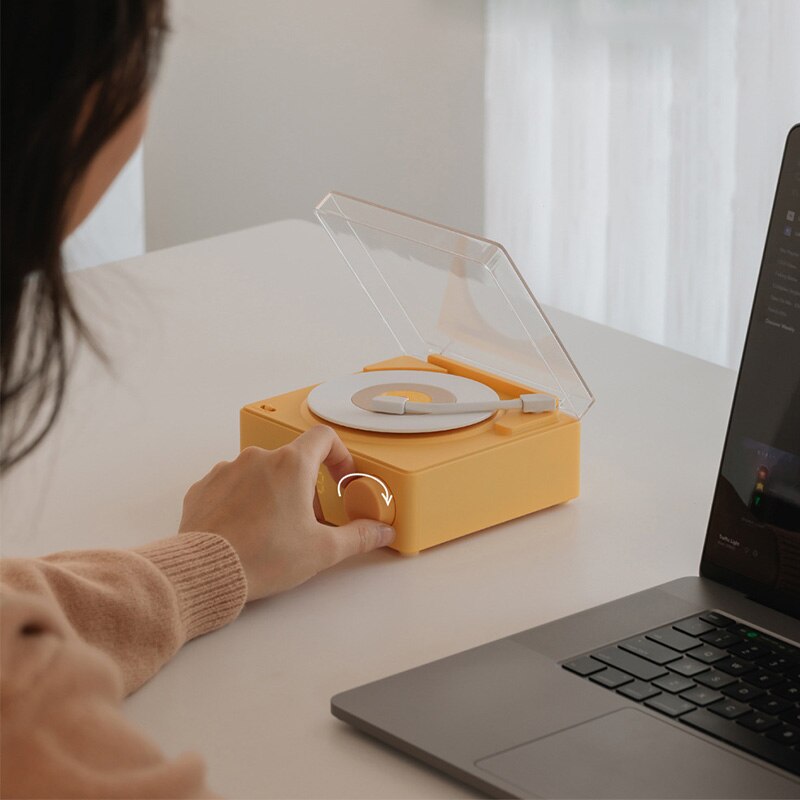 Norvo | Vintage Vibes Mini Platespiller Bluetooth Høyttaler