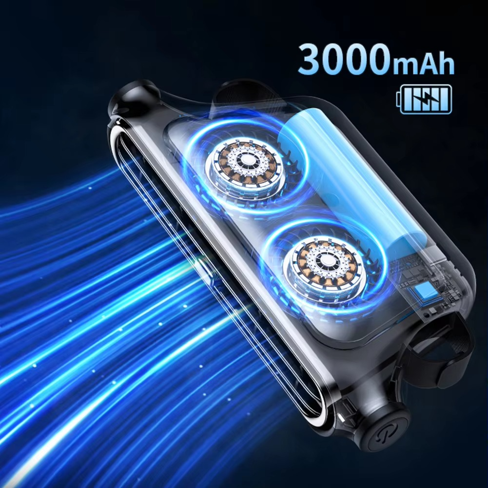 Norvo | Bil hodepute kjølevifte 3 hastigheter justerbar elektrisk bilsete vifte 5V/2A bil bakrests vifte bilinteriørtilbehør