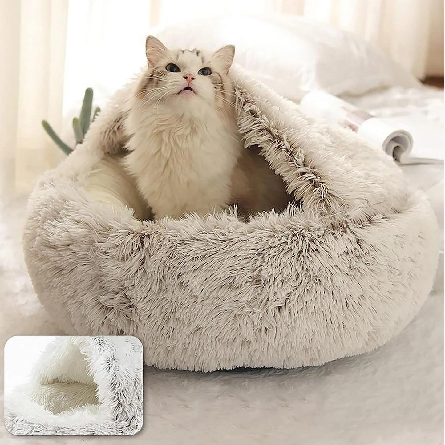 Norvo | Cozy Cave Pet Bed | Beroligende og Komfortabel Hundeseng for Dyp Avslapning