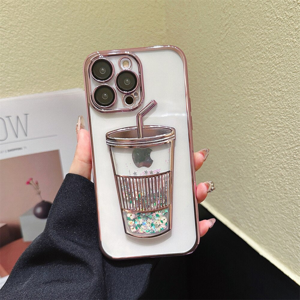 Norvo | Glitter Star Drink Cup iPhone Cover