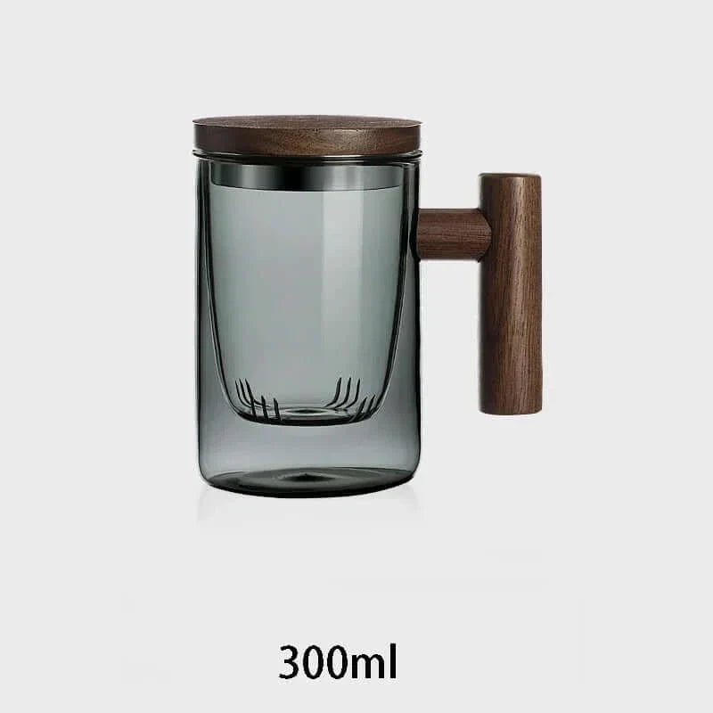 Norvo | Ultramoderne Glass Te kopp med Filter og Lokk