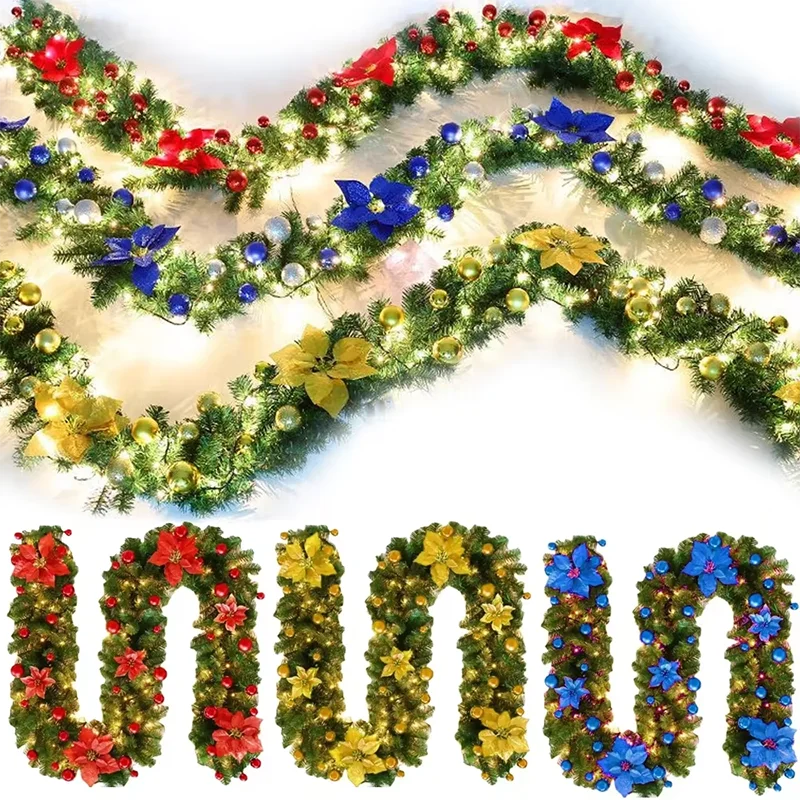 Norvo | Dekorativ Girlander Julemotiv Lantern med Innebygd Belysning