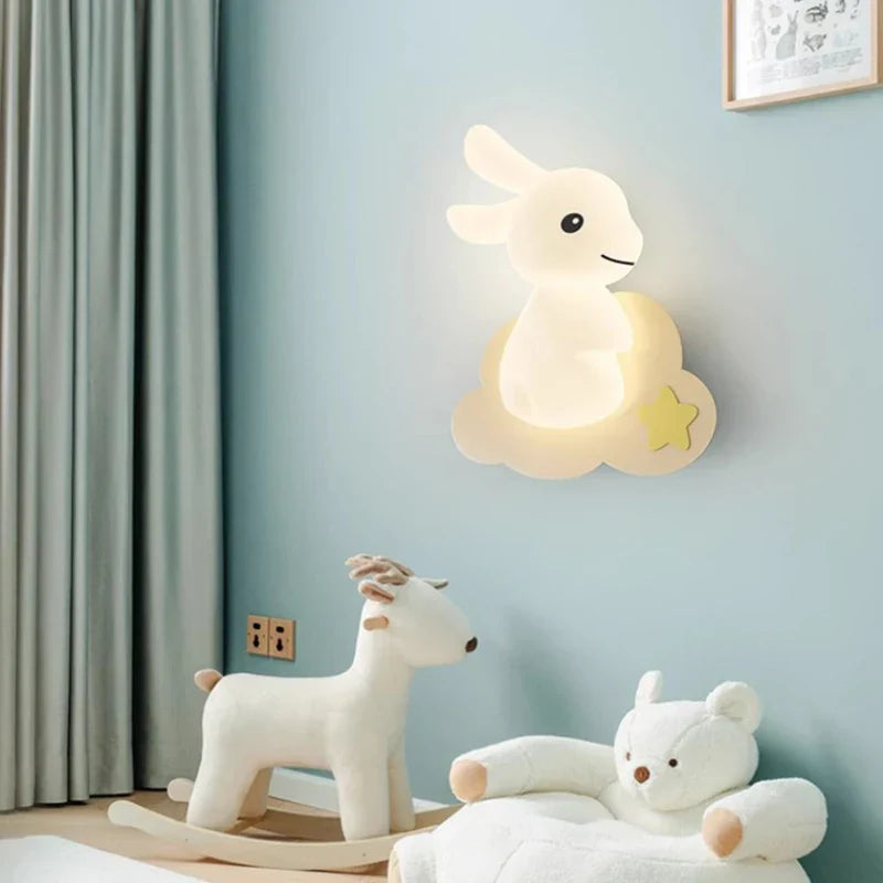 RabbitGlow Lampe - Leken LED Barnas Vegglampe Norvo