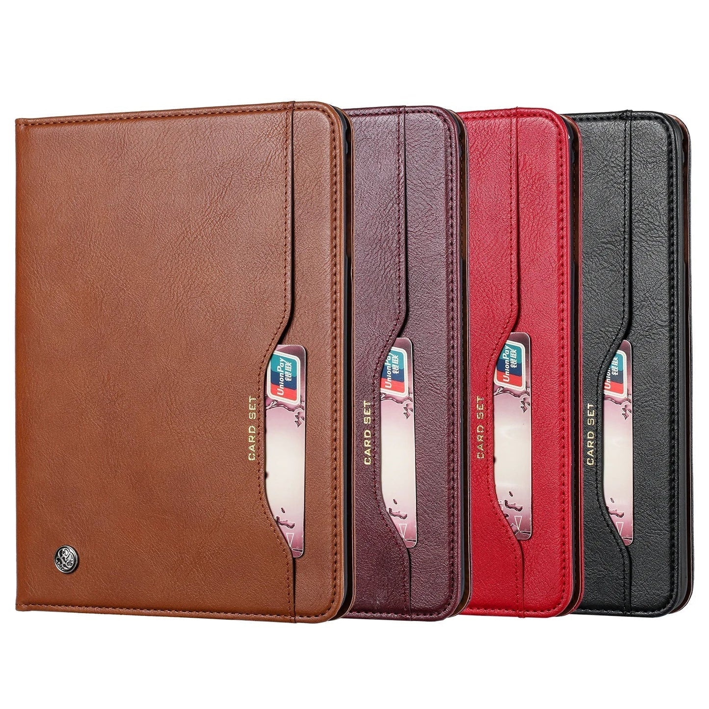 Norvo | Lær Flip Case for iPad 9.7 (2017-2018), 10.2 (7. / 8. generasjon), Air 2/3/4, Pro 9.7/10.5/11 - Vanntett, Støtsikker, Forretnings Tablet Case
