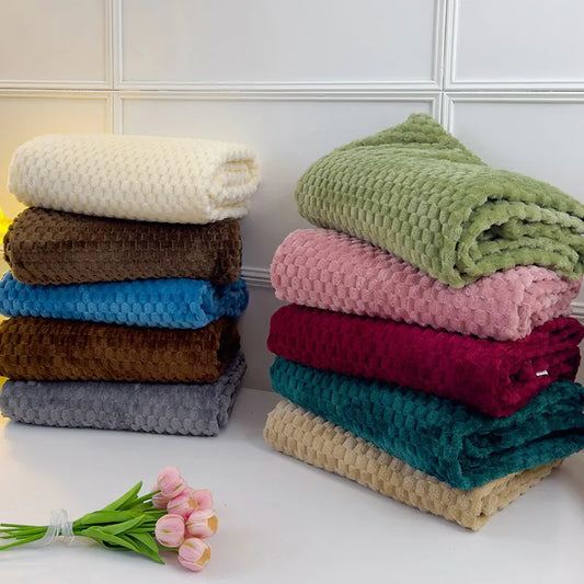 Norvo | CosyNest Fleece Teppe | Flanell Fleece Kose Teppe | Mykt & Lett | Varme Sofateppe for Høst & Vinter | Gaveidé til Jul