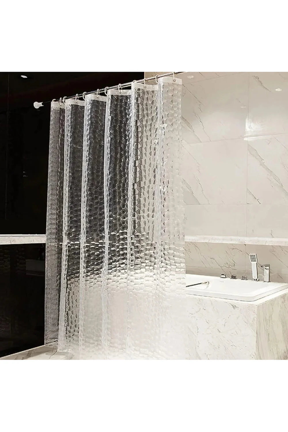 Transparent terning dusjforheng