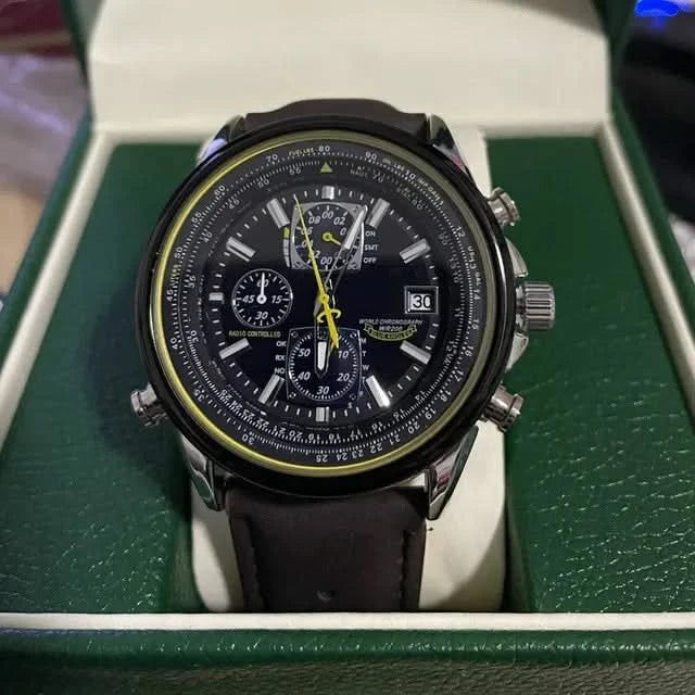 Norvo | Herre's Rustfritt Stål Chronograph Klokke med Kalender