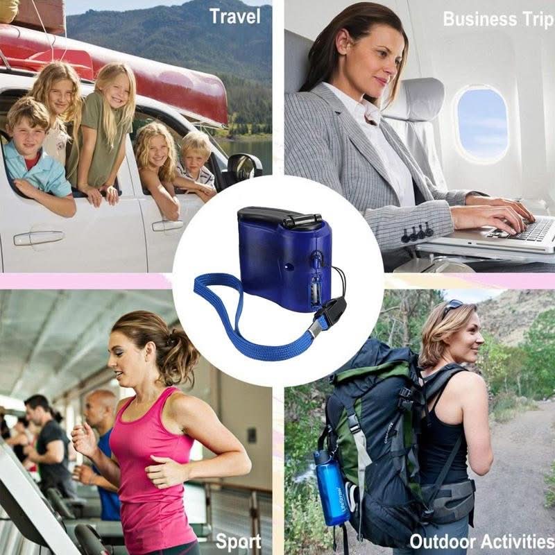 Norvo | Portable håndsveiv nød-lader med USB & LED