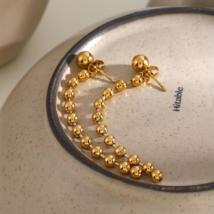 Norvo | Delicate Gyldne Perle Franje Øredobber