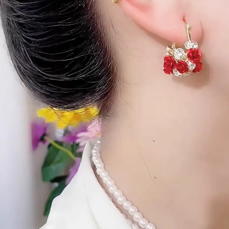 Norvo | Rose Romance Stilige Zirkon Øredobber