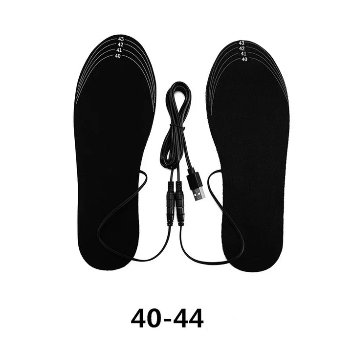 Norvo | ThermaStep USB Oppvarmede Innesåler | Tilpassbar størrelse 35–46 | Oppladbar & Vaskbar | Karbonfiber Oppvarmingsteknologi | Fotvarmer for vinter & Utendørs