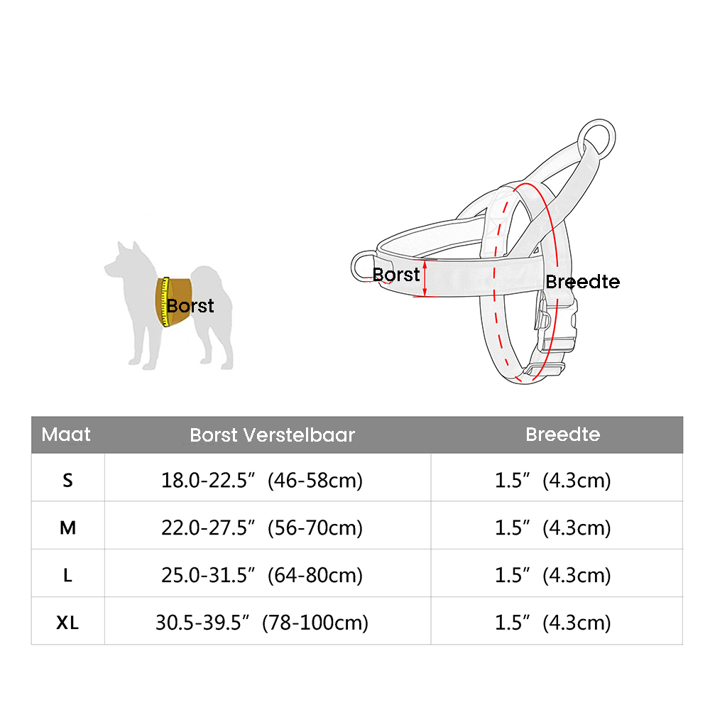 Norvo | Justerbar Refleks Hundeforbud med Håndtak for Alle Hunderaser