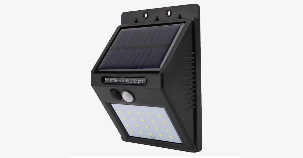 Norvo | Solar LED Sensor Vegglampe – Gjør din del for miljøet og øk sikkerheten i området ditt