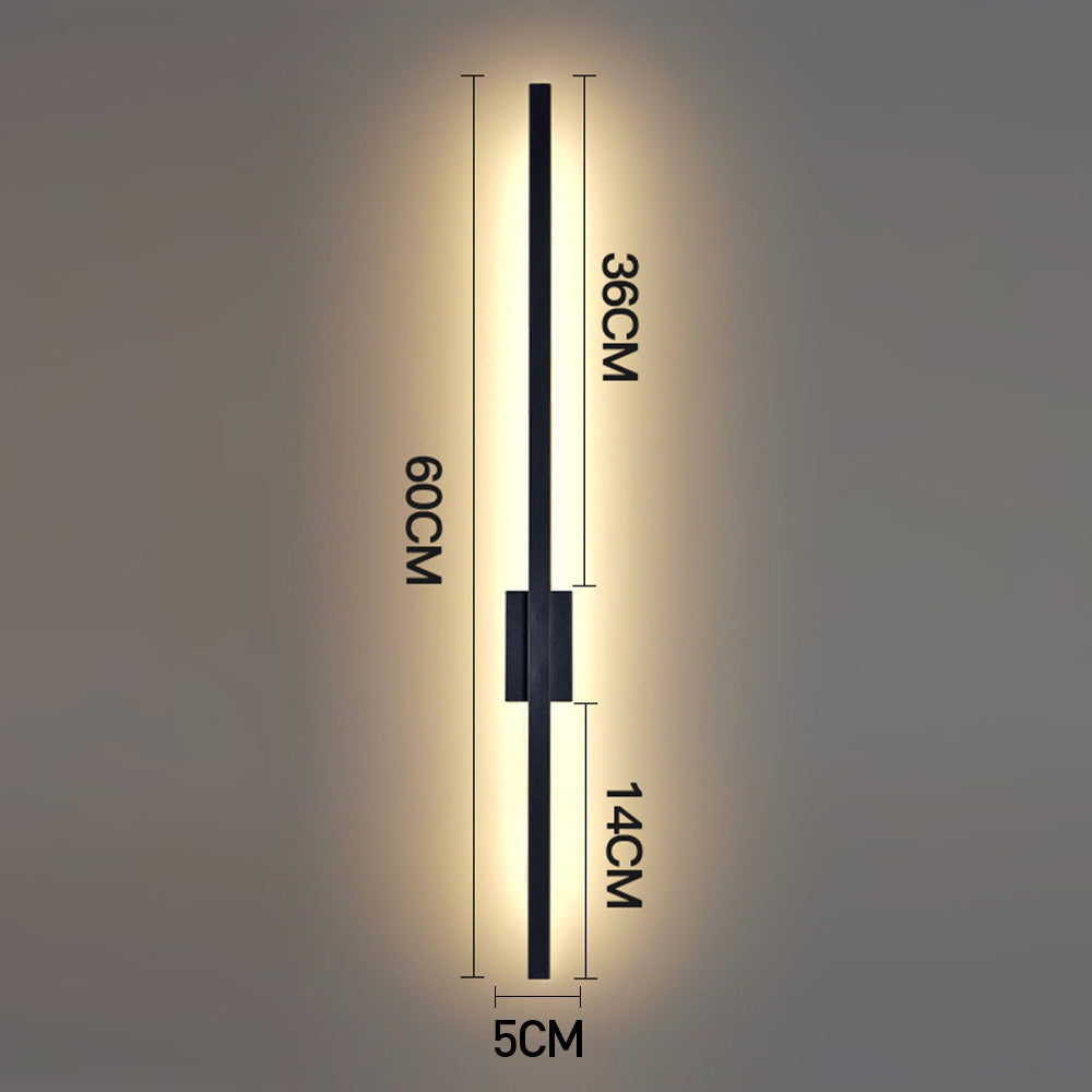 Norvo | Industriell Minimalistisk Lang LED Jern Vegglamper for Moderne Stueinnredning og Stilfull Belysning