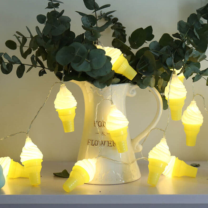 Norvo | Moderne Kreativ Iskrem Barn LED USB Batteri Dekorasjon Lyskilder