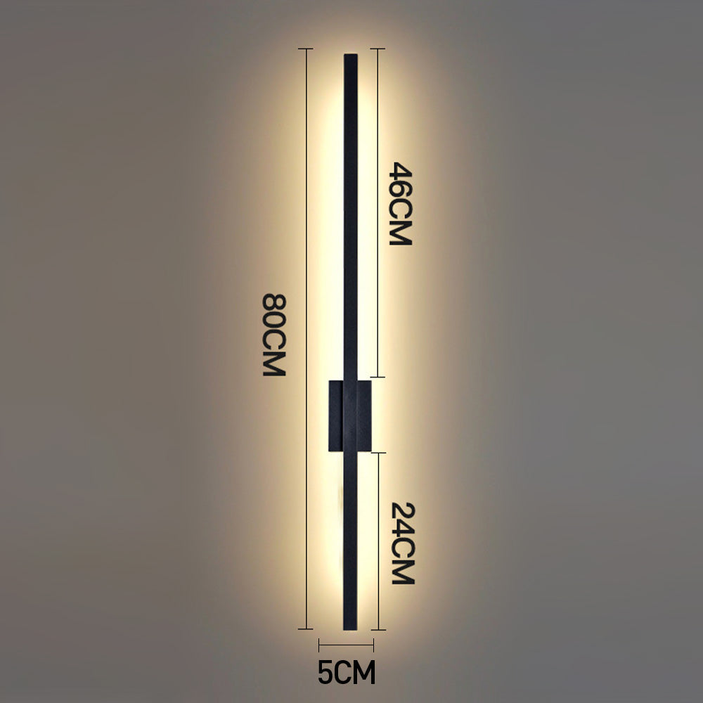 Norvo | Industriell Minimalistisk Lang LED Jern Vegglamper for Moderne Stueinnredning og Stilfull Belysning