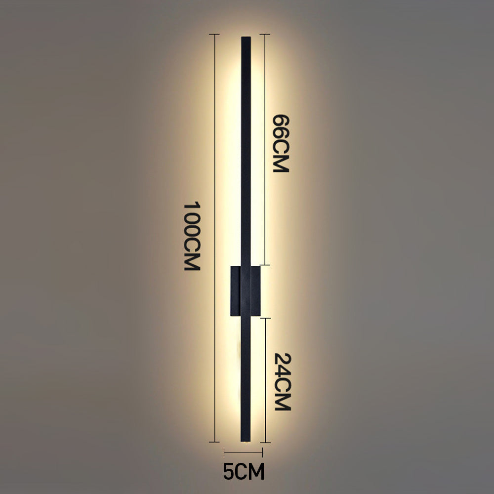 Norvo | Industriell Minimalistisk Lang LED Jern Vegglamper for Moderne Stueinnredning og Stilfull Belysning